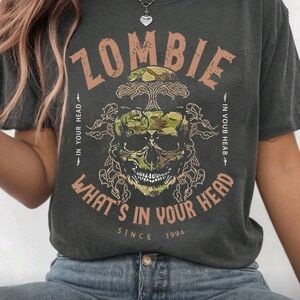Zombie Skull Graphic T-Shirt ( Retro-music Inspired )